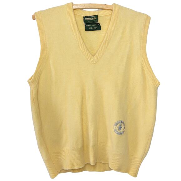 Chrysler Invitational Cashmere Sweater Vest J. McInerney Scotland Golf Vintage - Picture 1 of 10